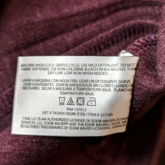 Eddie Bauer Quarter Zip pullover NWT - Picture 6 of 7